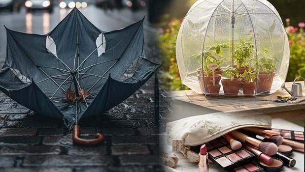 Herkes çöpe atıyor ama aslında çok değerli: Kırık şemsiyeden doğan 6 fikir)