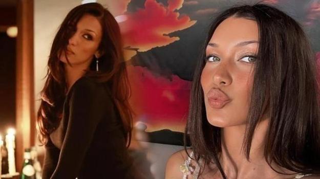 Filistin'e desteğini sürdürüyor! Bella Hadid'den kefiyeli elbiseli kombin)