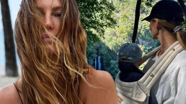 45 yaşında anne olan Gisele Bündchen pozlarıyla büyüledi!)