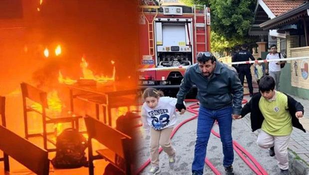 Antalya'da okulda korkutan yangın: Eğitime 2 gün ara verildi)