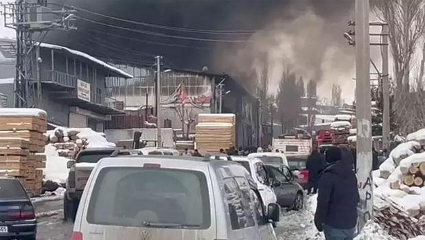 Kereste fabrikasında korkutan patlama! 5 işçi yaralandı)