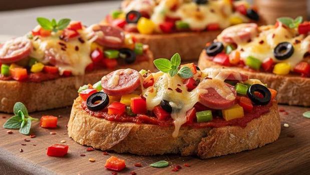 Bayat ekmekleri sakın atmayın! 15 dakikada kahvaltının yıldızı olacak ekmek üstü pizza tarifi)