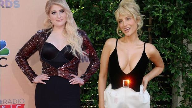 Taşıyıcı anneden üçüncü bebeğini kucağın alan Meghan Trainor'un pozuna tepki yağdı)