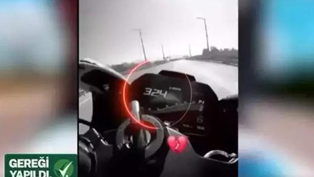 Bakan Yerlikaya duyurdu! Otoyolda 324 km hız yapan sürücü yakalandı)