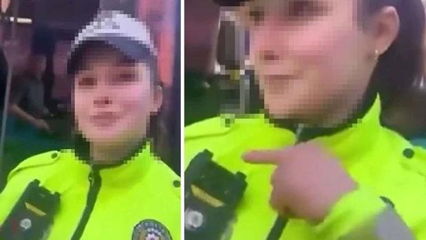 Trafik polislerini kayda alıp sosyal medyadan yayınlayan sürücü gözaltına alındı)
