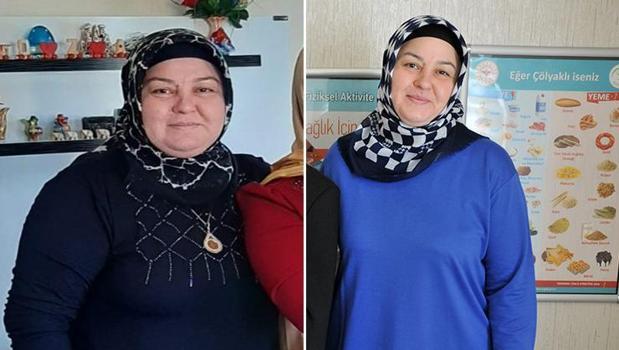 46 yaşındaki kadın 9 ayda tam 30 kilo verdi! Ne ameliyat oldu ne ilaç kullandı: Azmederek 105 kilodan 75'e düştü)