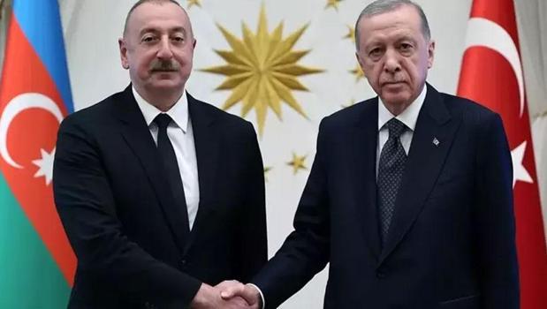 Cumhurbaşkanı Erdoğan, Azerbaycan Cumhurbaşkanı Aliyev ile görüştü)