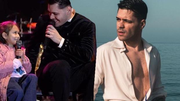 Emir Can İğrek sahnede minik hayranıyla düet yaptı)