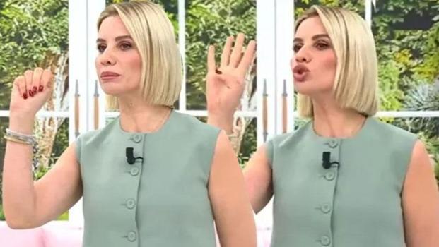 Esra Erol 'Uluslararası Yardım İşareti'ni programda uygulamalı gösterdi ve önemini anlattı)