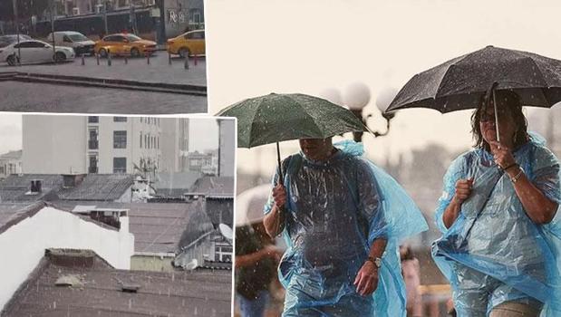 İstanbul'da dolu sürprizi! Dakikalar içinde beyaza döndü)