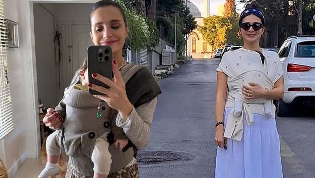 Meriç Aral ve bebeğinden yeni kareler! Pozlarına beğeni yağdı)