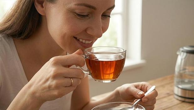 Çayı bir de böyle demleyin! Taneleri tek tek süzüyor, hem daha berrak oluyor hem de lezzeti bozulmuyor!)