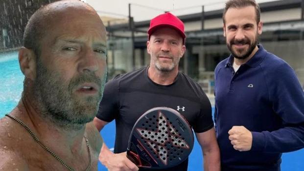Antalya'da sürpriz buluşma! Dünyaca ünlü oyuncu Jason Statham ve Ümit Erdim yan yana)