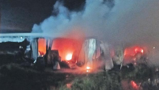 Konteynerde yanarak öldü)