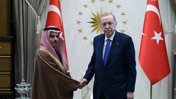 Cumhurbaşkanı Erdoğan, Faysal bin Ferhan'ı kabul etti)