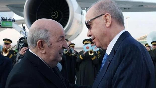 Cumhurbaşkanı Erdoğan, Cezayirli mevkidaşı Tebbun'u havalimanında karşıladı)