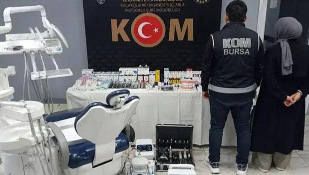 Bursa'da sahte diş hekimi skandalı! Karı koca baskınla gözaltına alındı)