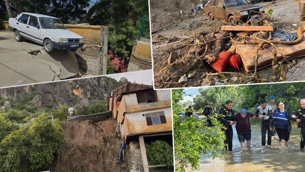 Hatay’da felaket gecesi! Asi Nehri taştı, yollar çöktü: 3 can kaybı)