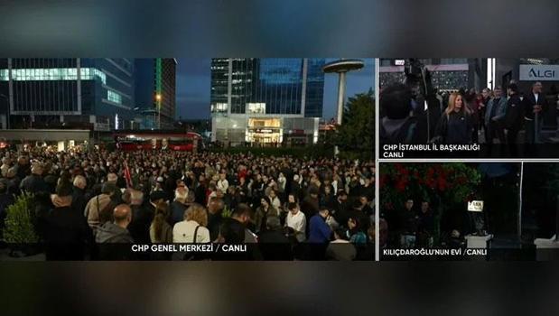 CHP Genel Merkezi ve İstanbul İl Başkanlığı önünde kalabalık toplandı)