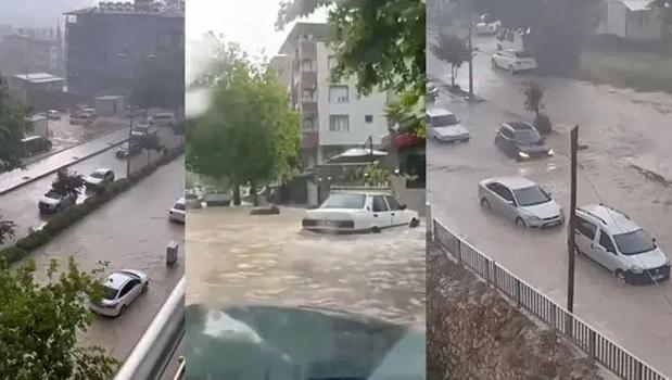Hatay ve Osmaniye’de sağanak ve dolu hayatı felç etti! Yollar çöktü, evleri su bastı, dereler taştı)