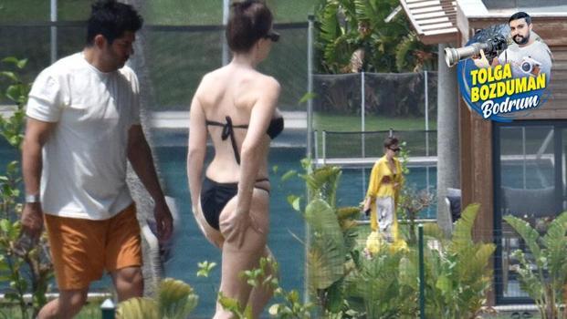 Fahriye Evcen ve Burak Özçivit Gümüşlük'teki yazlıklarında sezonu açtı)