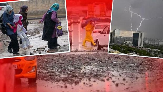 Yollar taş ve çamurla doldu! Aniden başladı, Başkent felç oldu: 5 ile sarı alarm)