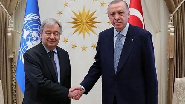 Cumhurbaşkanı Erdoğan ve Guterres arasında kritik görüşme)