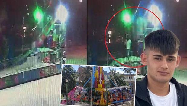 Lunaparktaki feci kazanın görüntüleri ortaya çıktı! 20 yaşındaki Burak hayatını kaybetmişti)