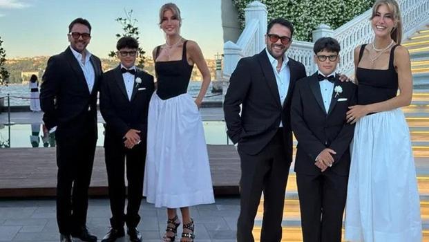 Çağla Şıkel ve Emre Altuğ’u buluşturan gurur günü! Küçük oğulları ortaokuldan mezun oldu)