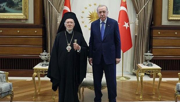 Cumhurbaşkanı Erdoğan, Fener Rum Patriği ile görüştü)