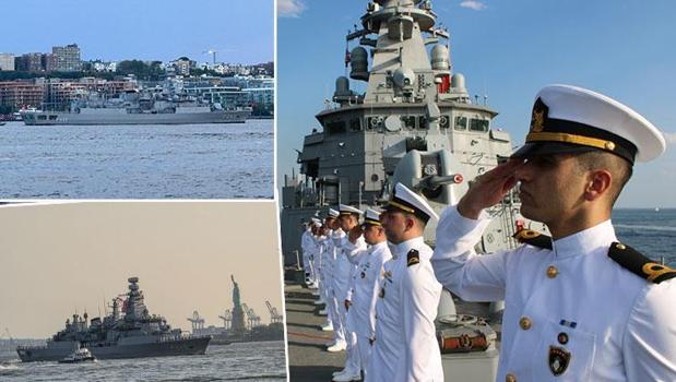 ABD'de Türk rüzgarı! TCG Oruçreis New York'ta)
