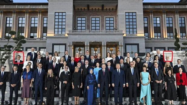 Tek ülke, 2 lider Ankara’da! NATO aile fotoğrafında dikkat çeken detay)