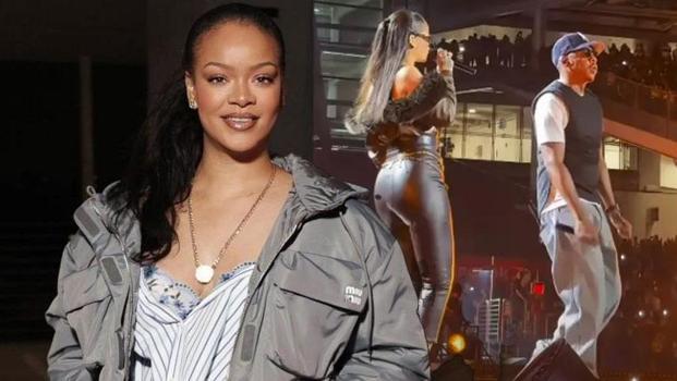 Hayranlarına sürpriz! Rihanna, Jay-Z’nin sahnesine konuk oldu)