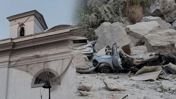 İtalya'da korkutan deprem! Binalarda hasar oluştu)