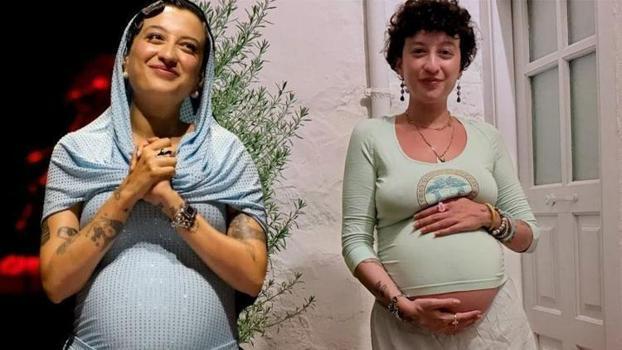 Anne olmak için gün sayan Melike Şahin sahneden minik oğluna seslendi)