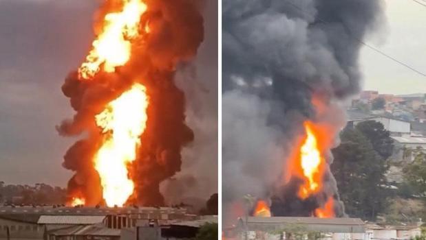 Kimya fabrikasında korku dolu anlar! Peş peşe 3 patlama, 150 kişi tahliye edildi)