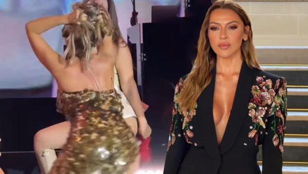 Hadise sahnede kendinden geçti! Cesur dansıyla büyüledi)