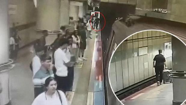 Şişli'de görme engelli genç metro raylarına düştü)