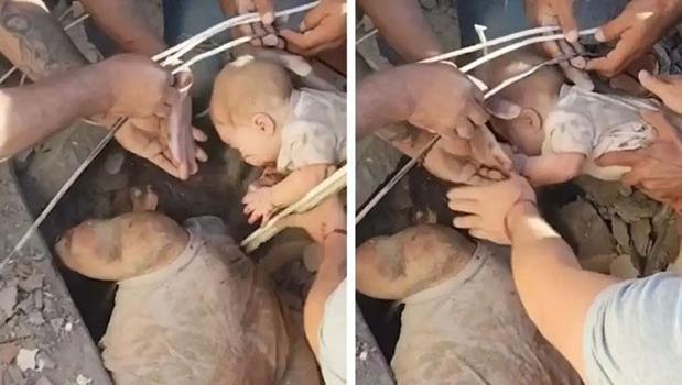 7.4'lük deprem sonrası mucize! Enkazdaki bebek 2 gün sonra sağ çıkarıldı)