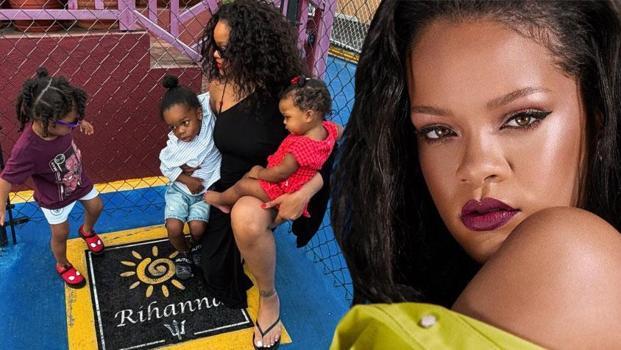 Rihanna çocuklarıyla doğduğu sokağı gezdi)