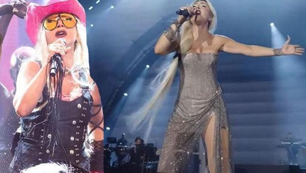 Hande Yener yeni imajını ilk kez sahnede gösterdi)