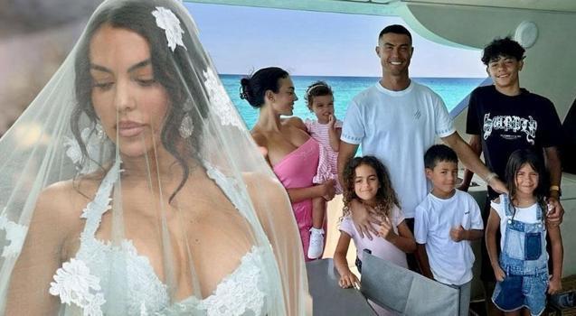 Cristiano Ronaldo ve Georgina'nın gizemli düğününden ilk kareler)