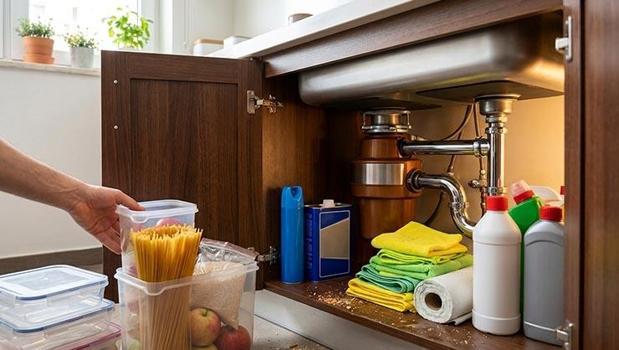 Mutfakta yıllardır yapılan büyük hata! Lavabo altına sakın bunları koymayın)