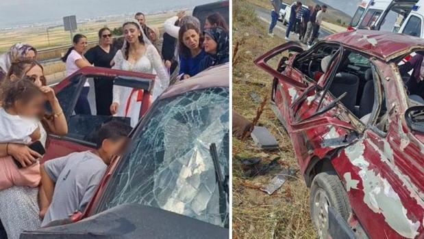 Erzurum’da düğün konvoyu kamyonla çarpıştı! Ölü ve yaralılar var)