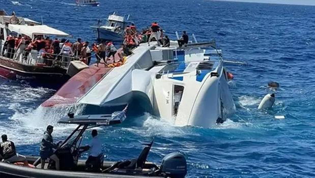 Girne'de batan gemi... KKTC Cumhurbaşkanı Erhürman: 550 metrede tespit edildi)