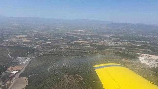 Manisa'da orman yangını: Havadan ve karadan yoğun müdahale)