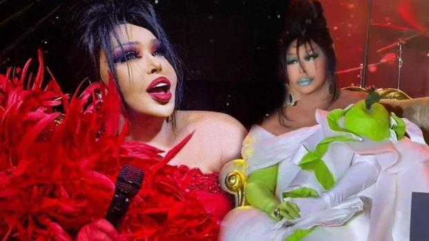Diva Bülent Ersoy'dan dikkat çeken festival tarzı! Elmalı kostüm)