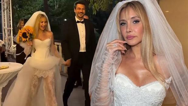 Şarkıcı Gökçe sessiz sedasız evlendi! Nikahtan ilk kareler geldi)