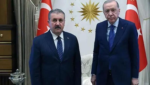 Cumhurbaşkanı Erdoğan, BBP Genel Başkanı Destici'yi kabul etti)
