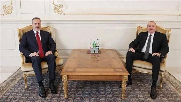 Bakü'de kritik zirve! Bakan Hakan Fidan, Azerbaycan Cumhurbaşkanı İlham Aliyev ile görüştü)